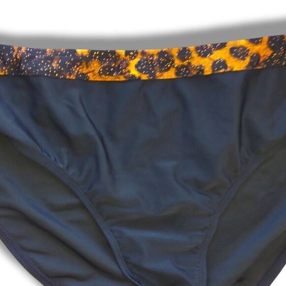 Jaclyn Smith Black Swimwear Bikini Bottom‎ Women Print Stretch 16 NEW with tags - Picture 7 of 7